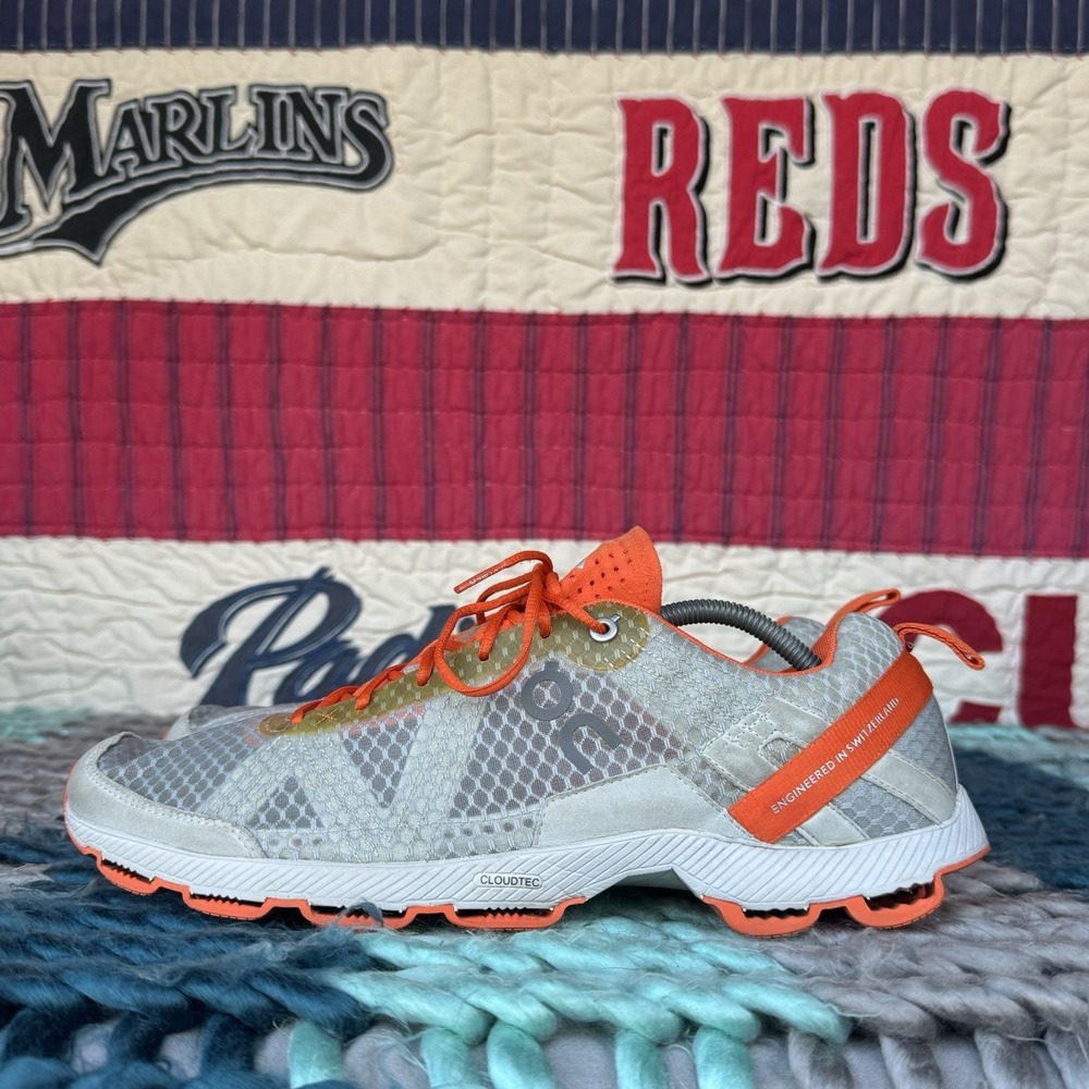 Size 12 - On Cloudracer Sneakers Men's Lightweight Breathable White Orange